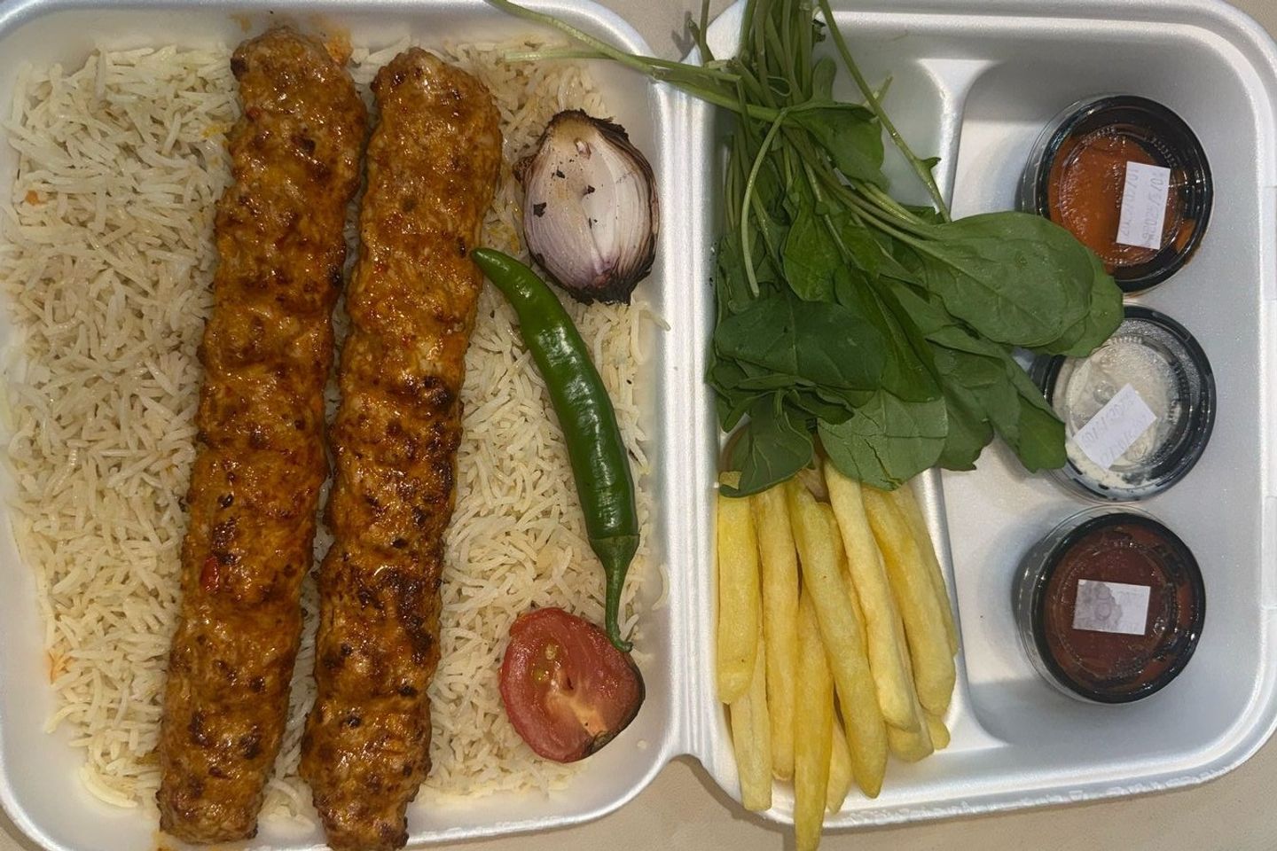 Chicken Kebab Meal With Rice