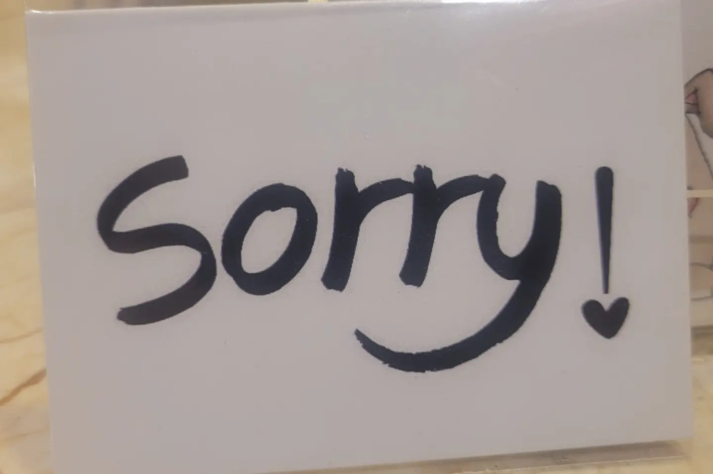 Sorry Card