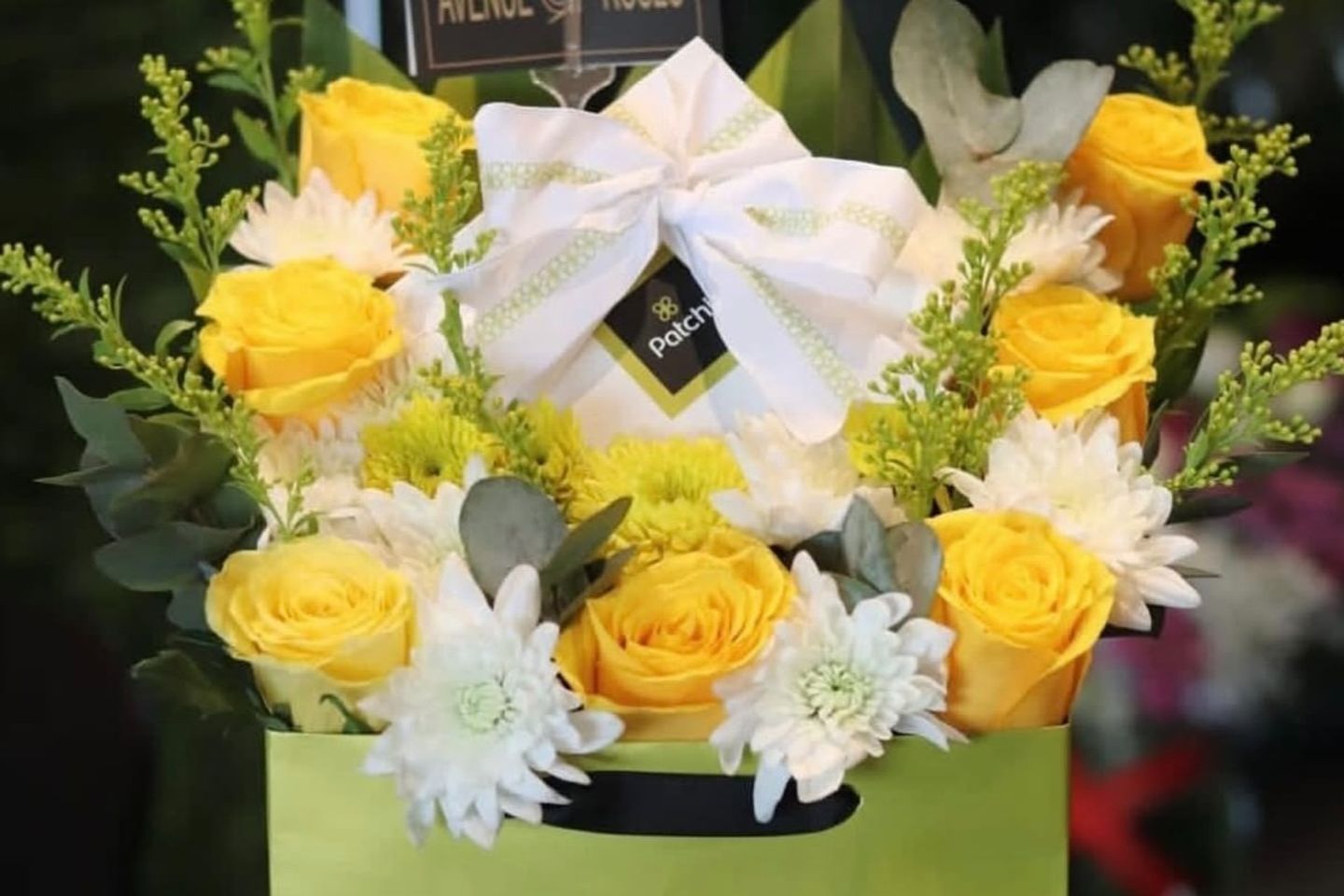 Patchi Yellow And White