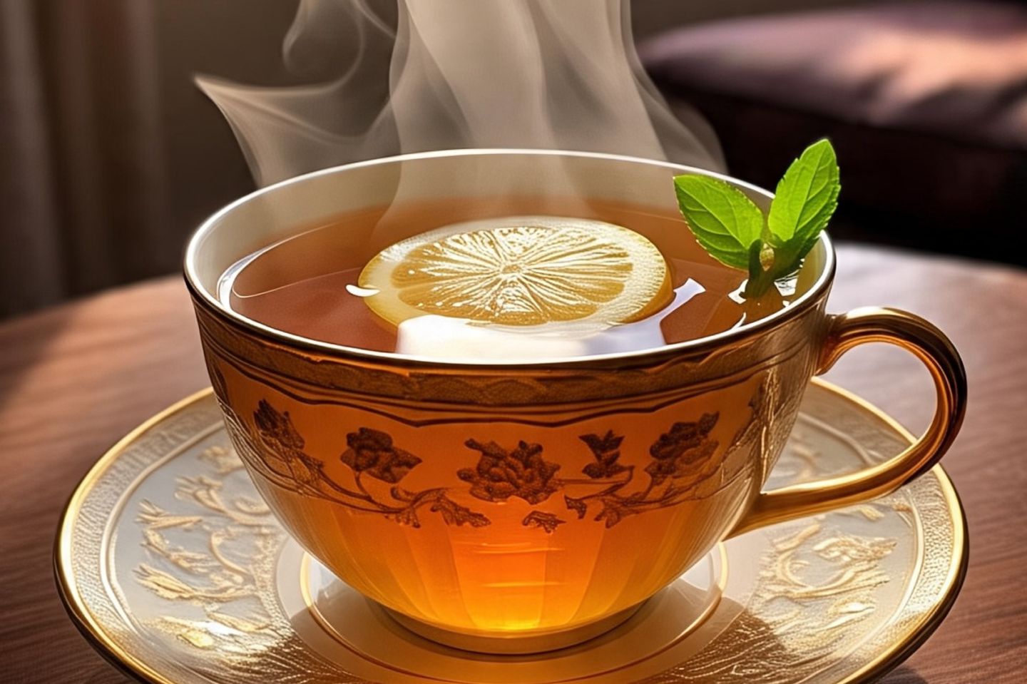 Plain Tea With Lemon Mint