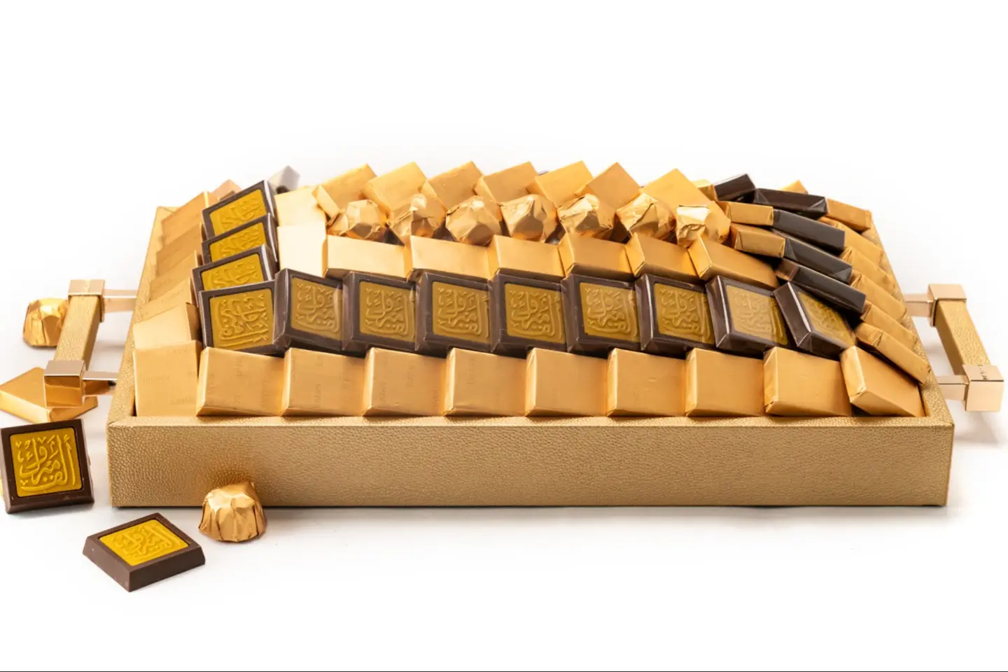 Congratulations Leathered Gold Tray Small