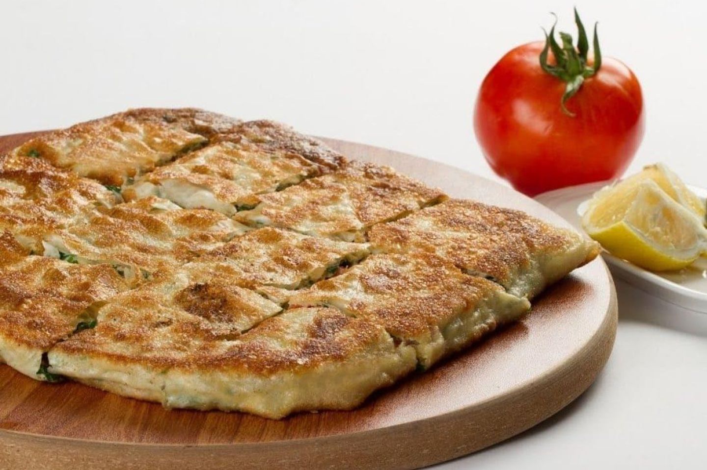 Cheddar Mutabbaq With Vegetables