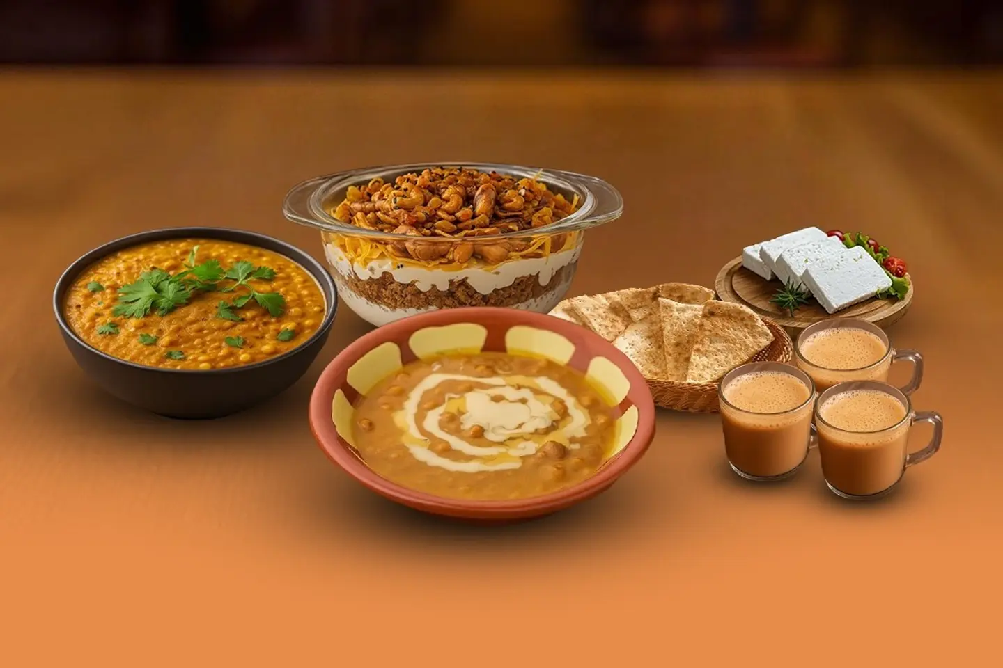 Triple Breakfast For Three People