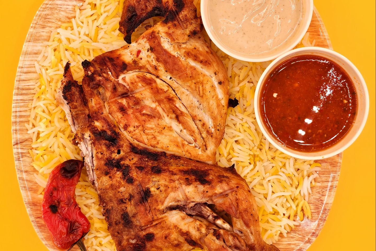 نصف حبة فحم ارز مندى