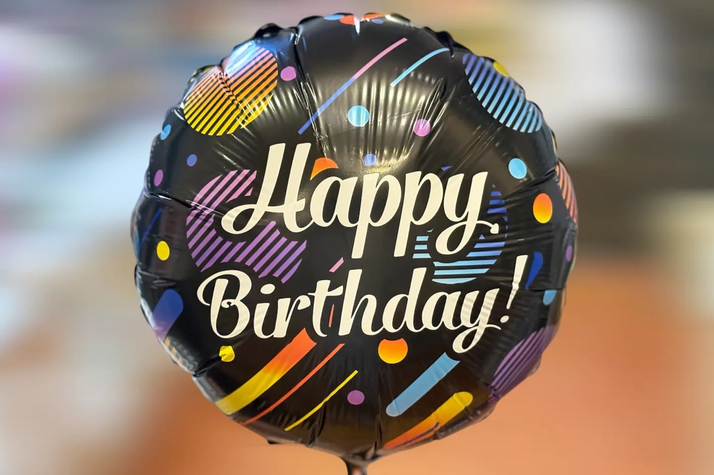 بالون عيد ميلاد لون اسود