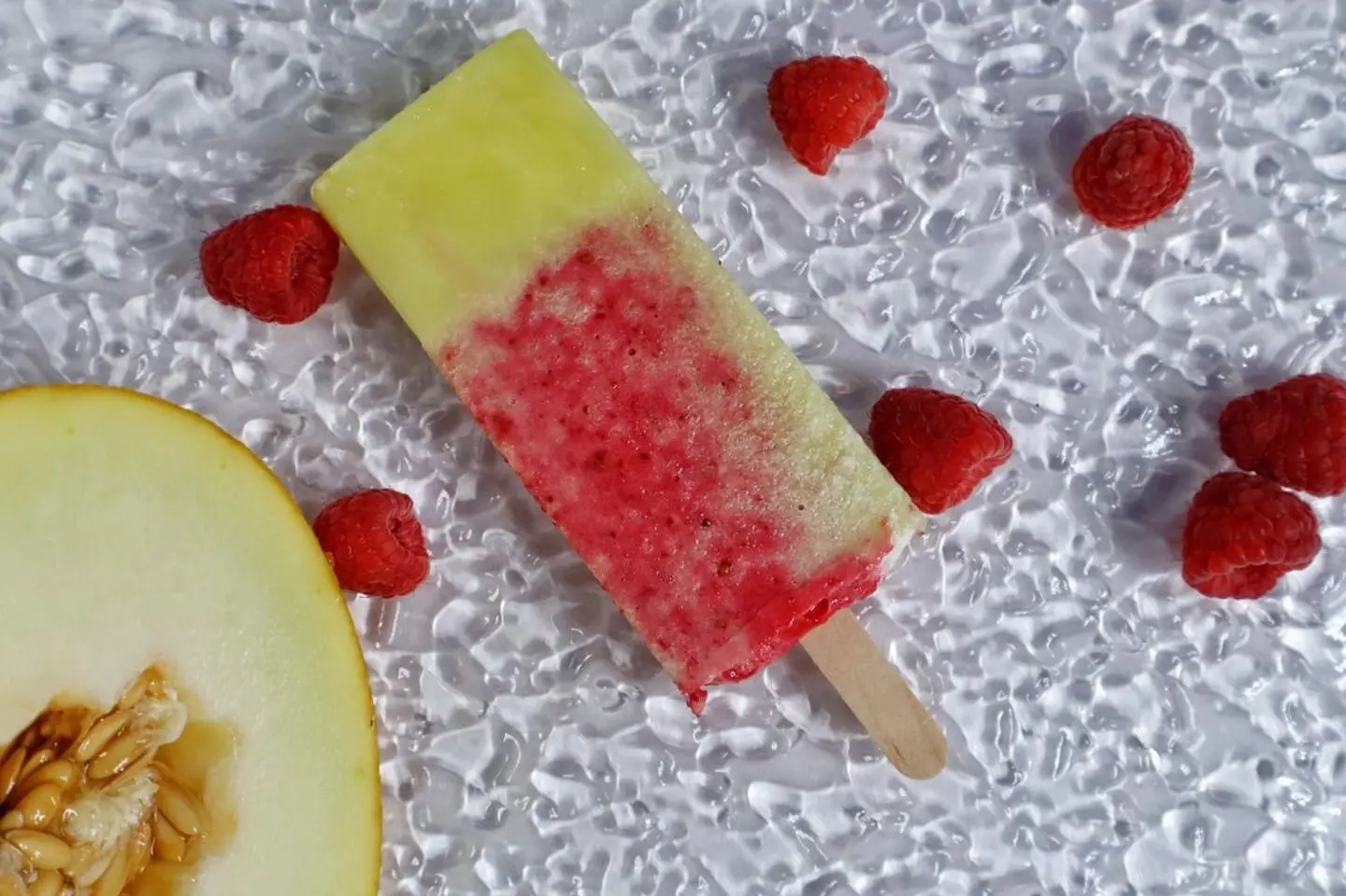 Rasberry And Cantaloupe Popsicle Ice Cream