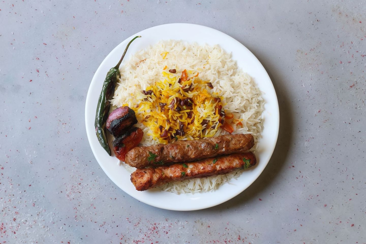 Mixed Kabab With Rice
