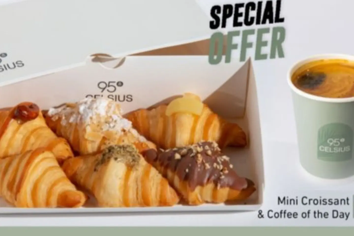 Mini Croissant With Coffee Of The Day