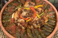 طاجن ورق العنب بالعكاوى