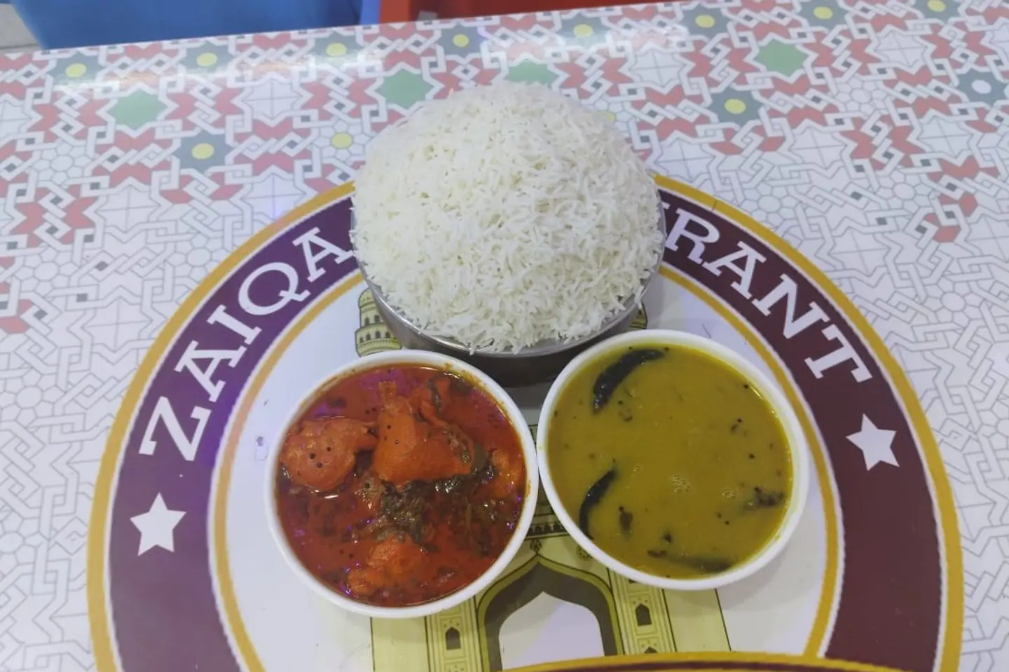 Chicken Achar With White Rice Dal Combo