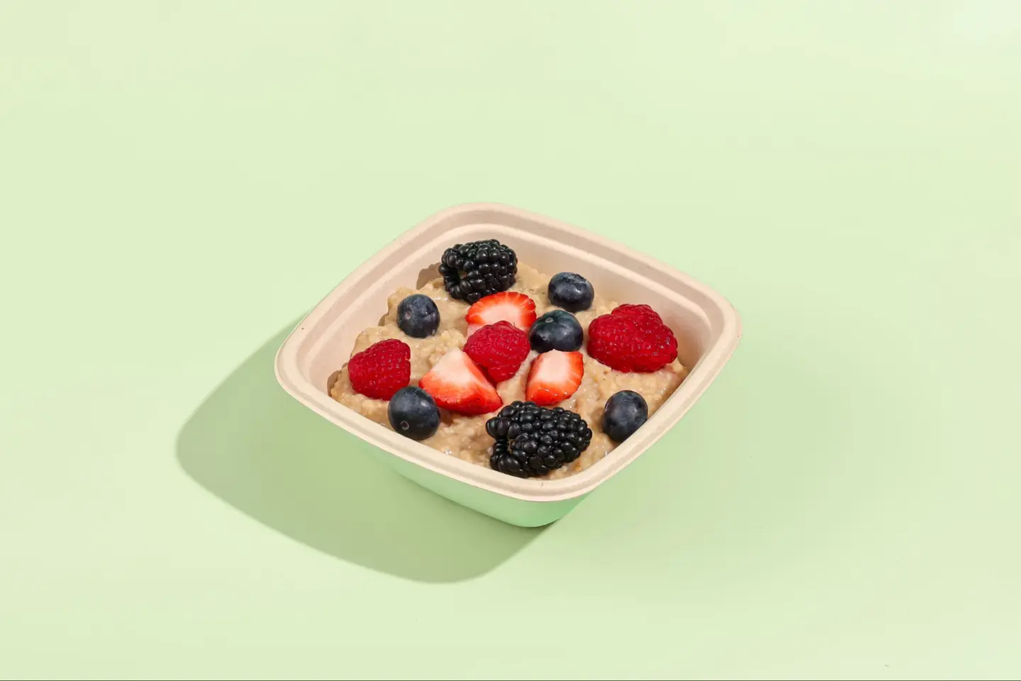 شوفان فواكة مشكلة