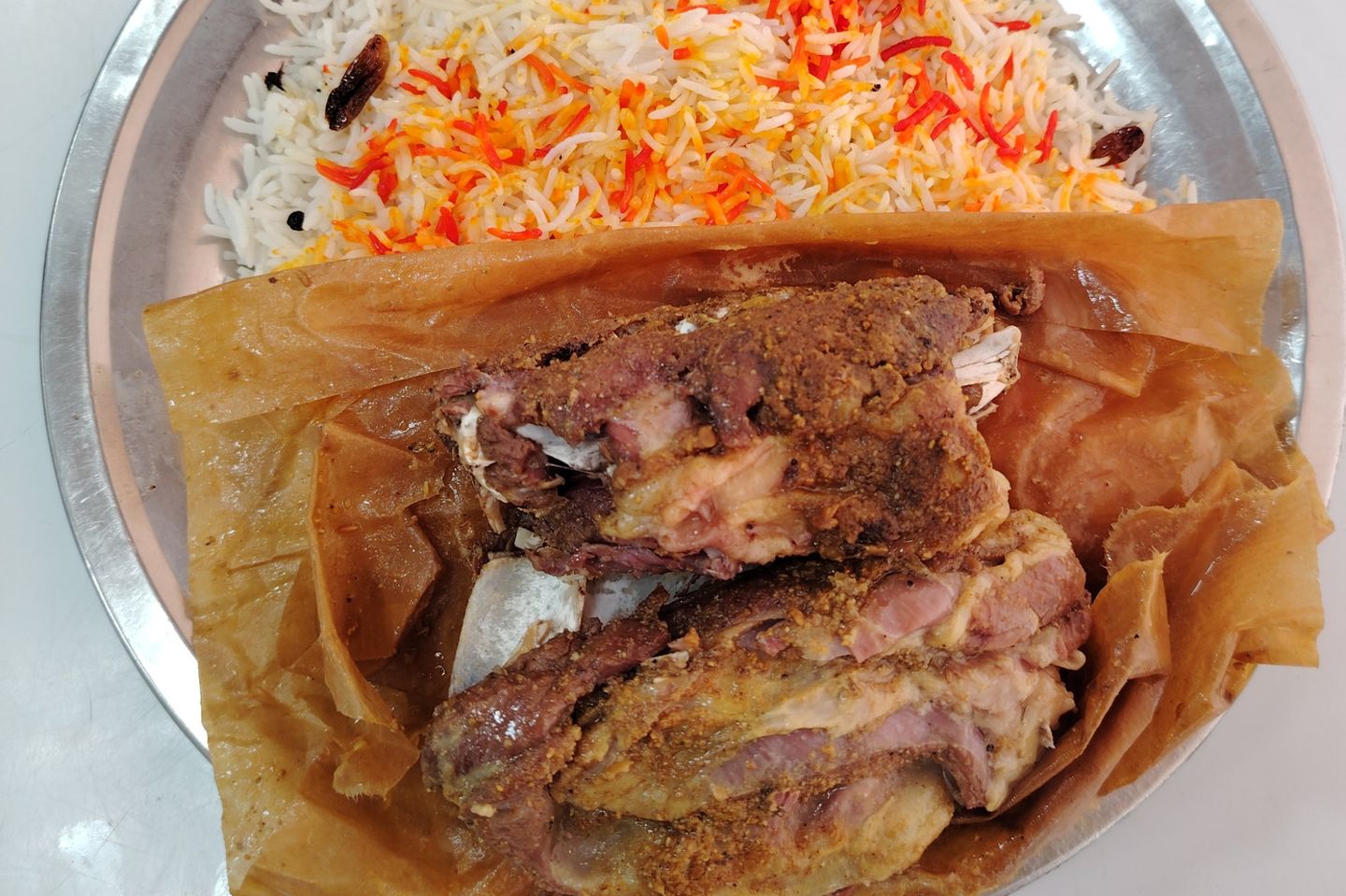 لحم حنيذ تهامي مع الارز