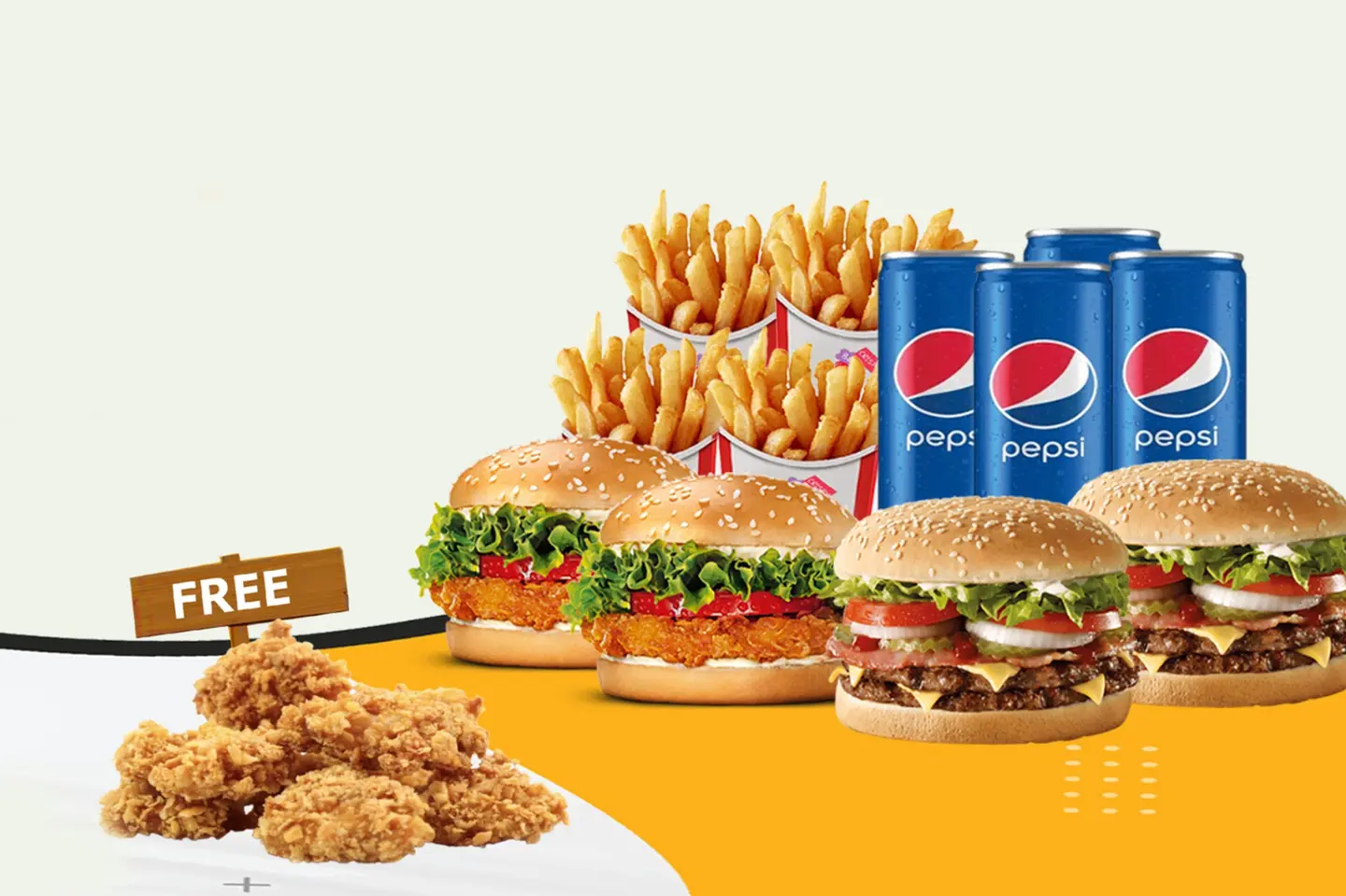 وجبة برجر كومبو