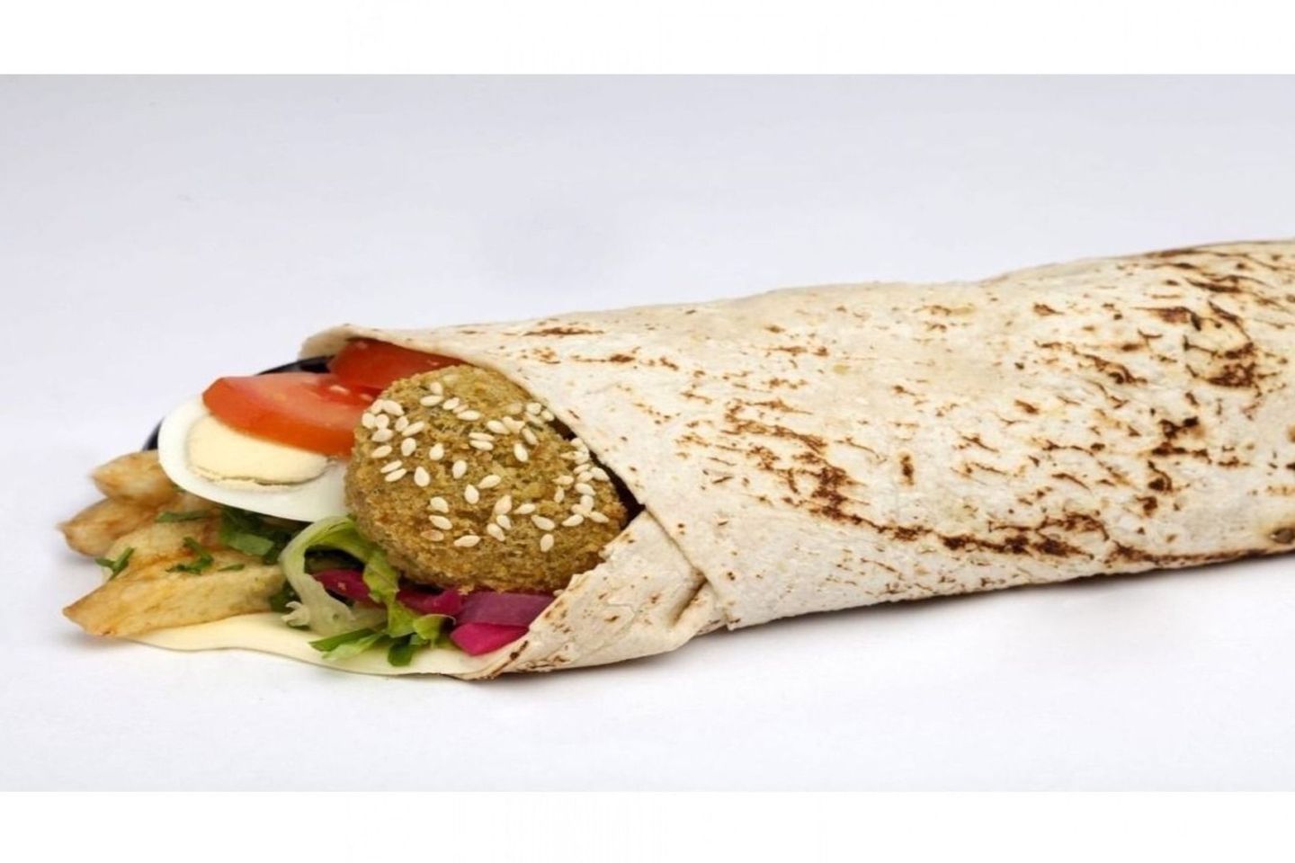 Special Falafel Sandwich With Chickpeas Eggs And Cheese