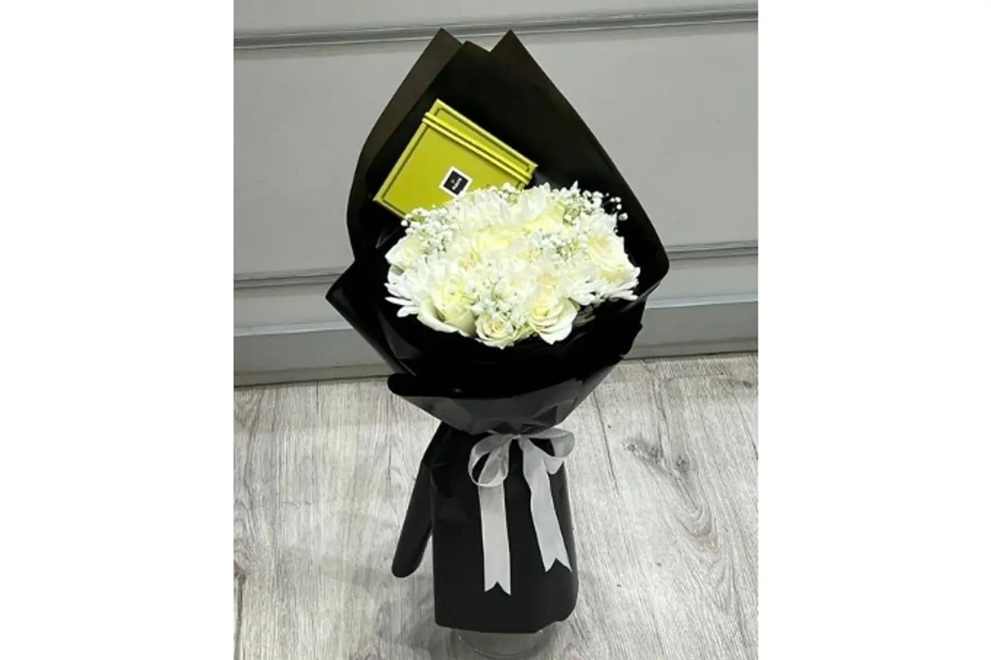 White Rose Bouquet With Patchi