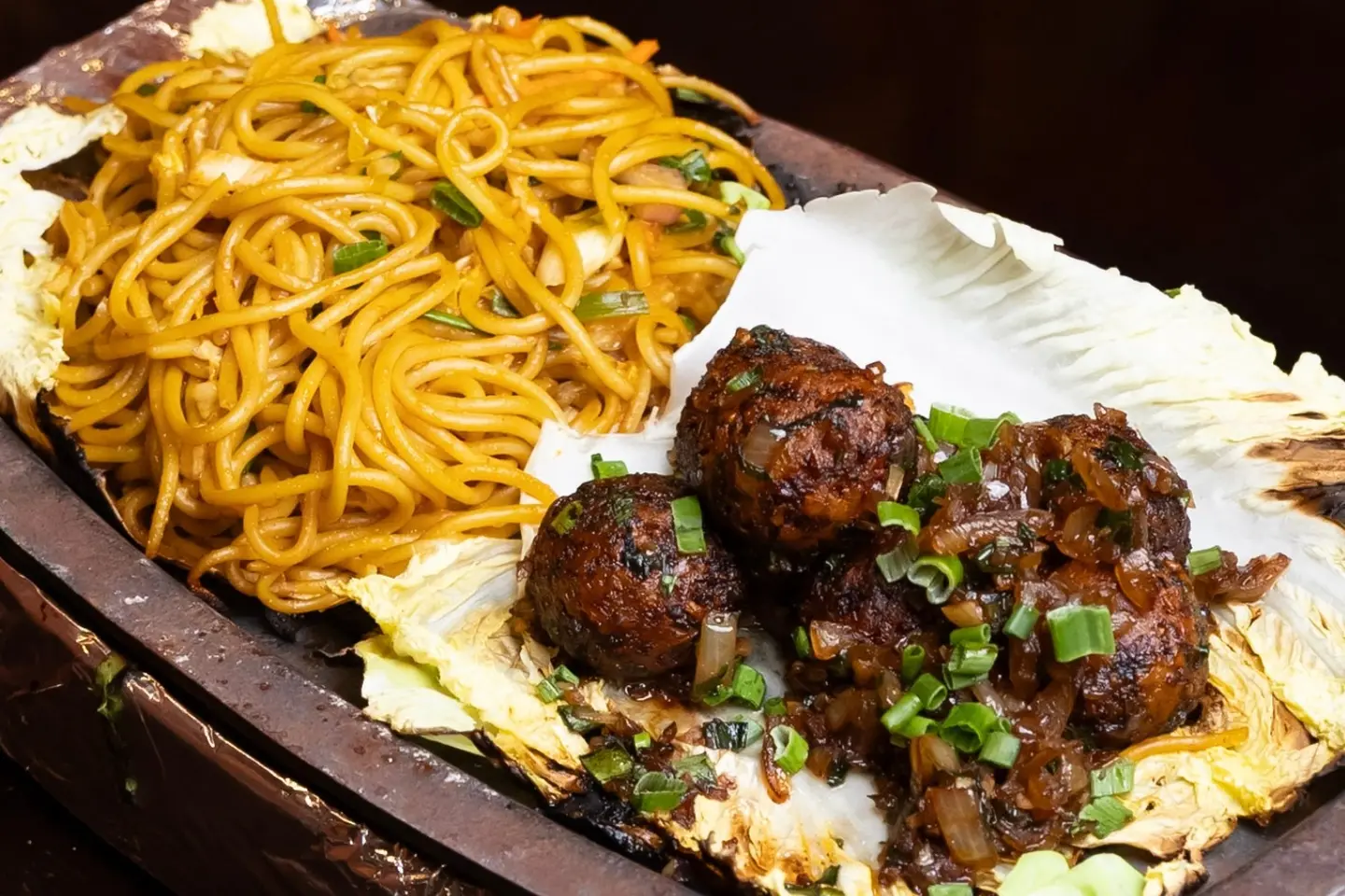 مانتشوريان خضار مع نودلز