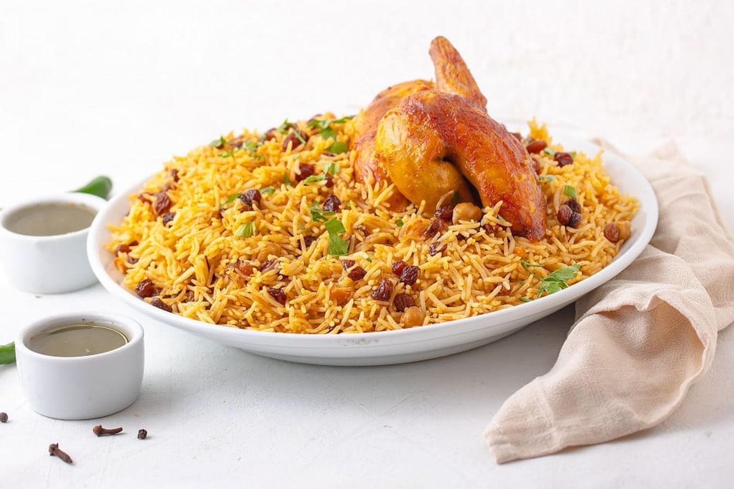 نص حبة دجاج شواية مع الرز