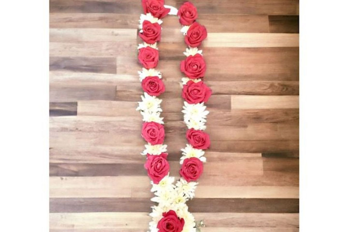 Graduation Necklace Natural Red Flowers With Cherries
