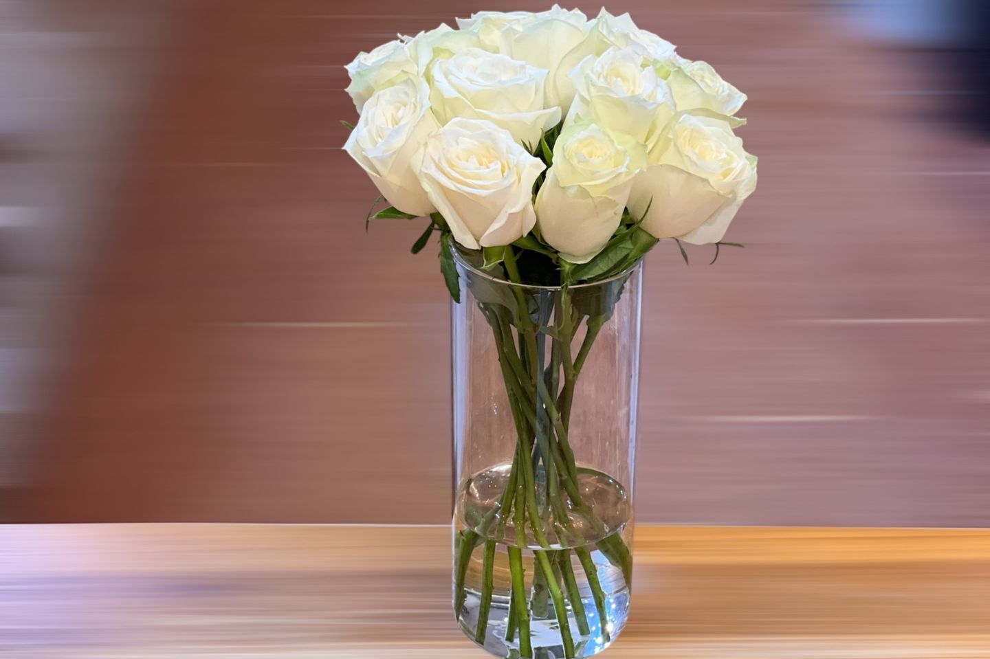 White Rose Vase