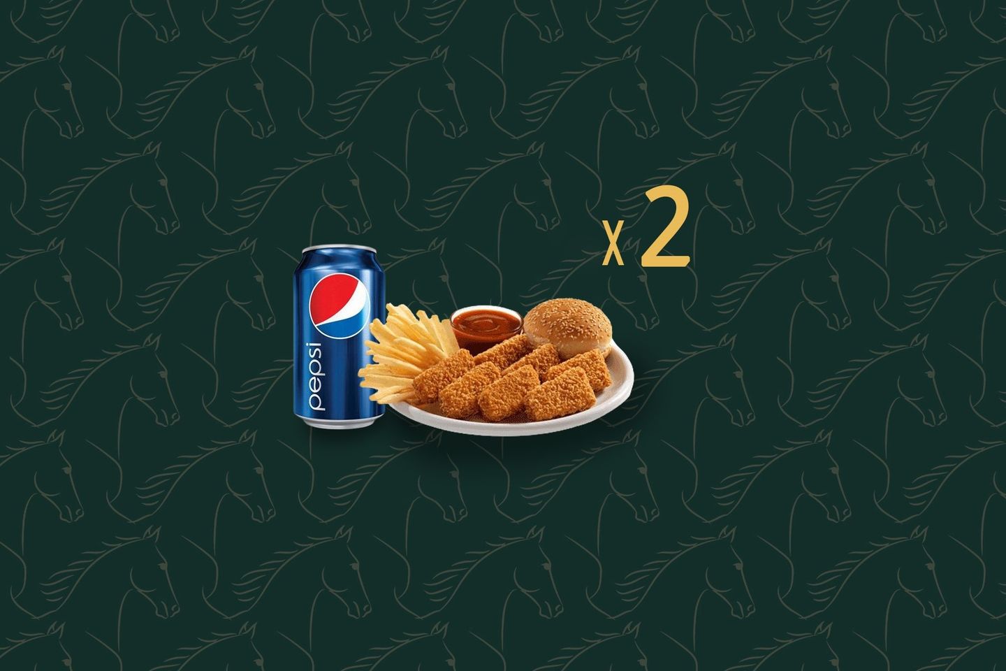 ٢ وجبة ناجتس مع ٢ بيبسي