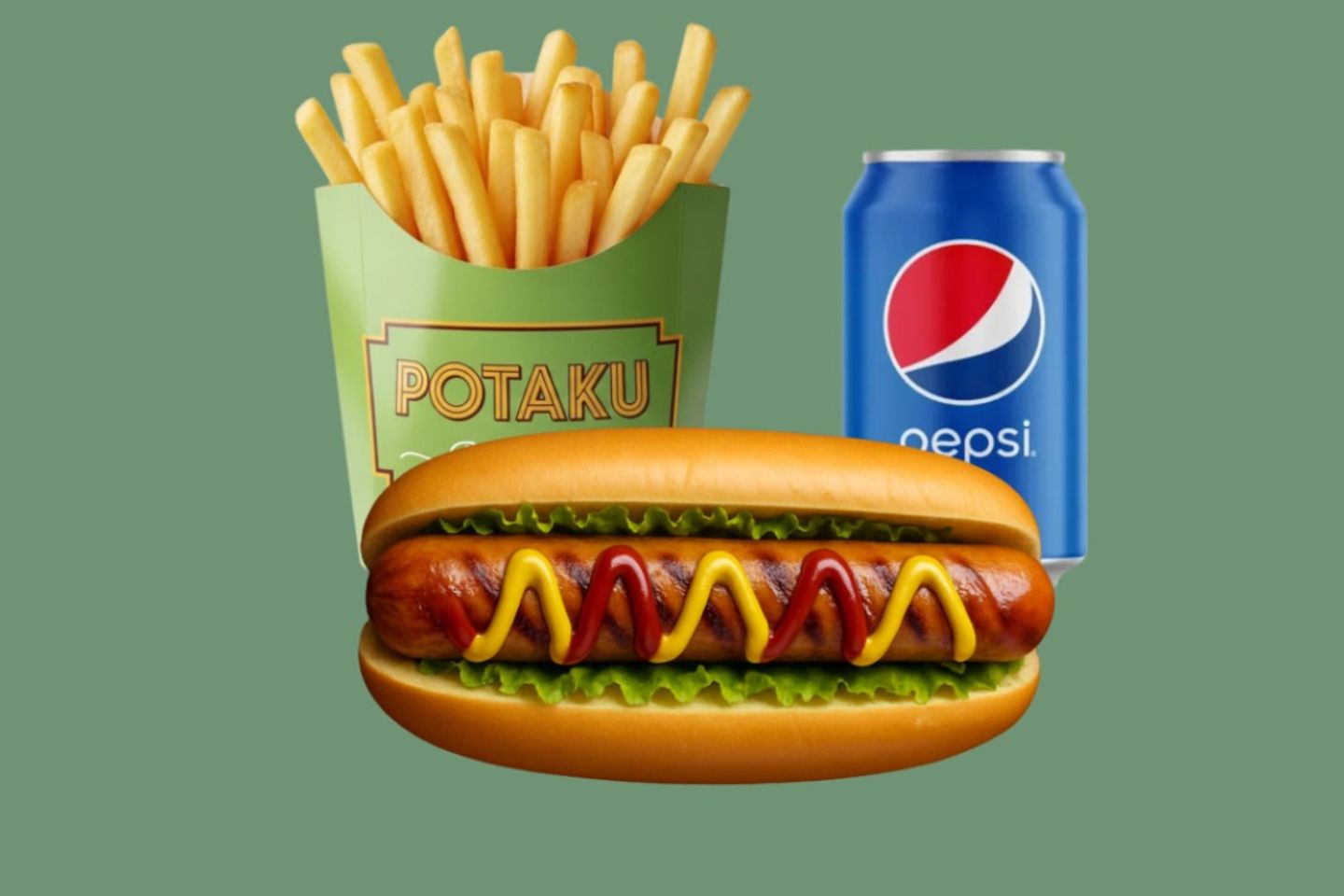 American Hot Dog Meal