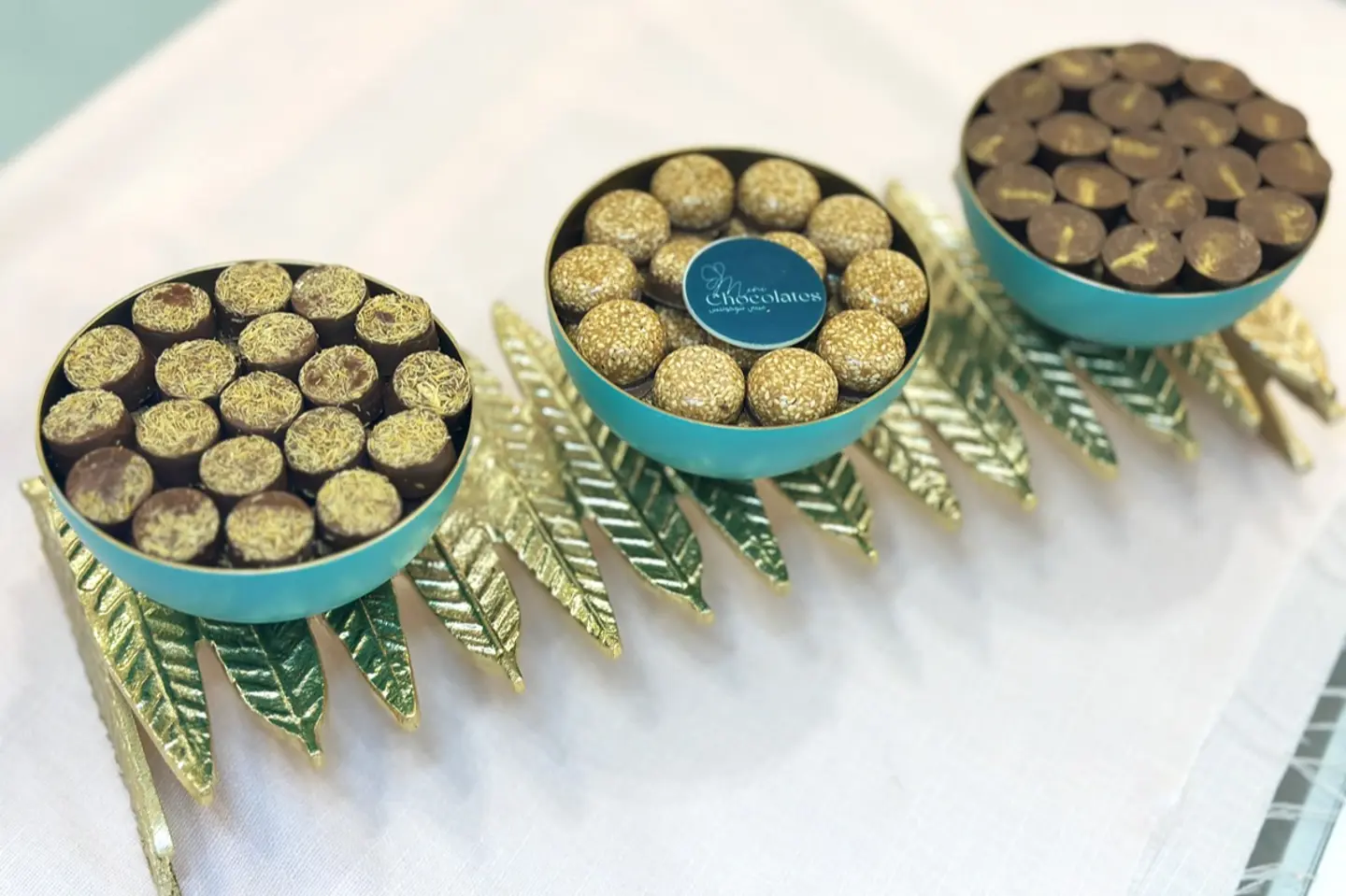Golden Leaf Chocolate Tray