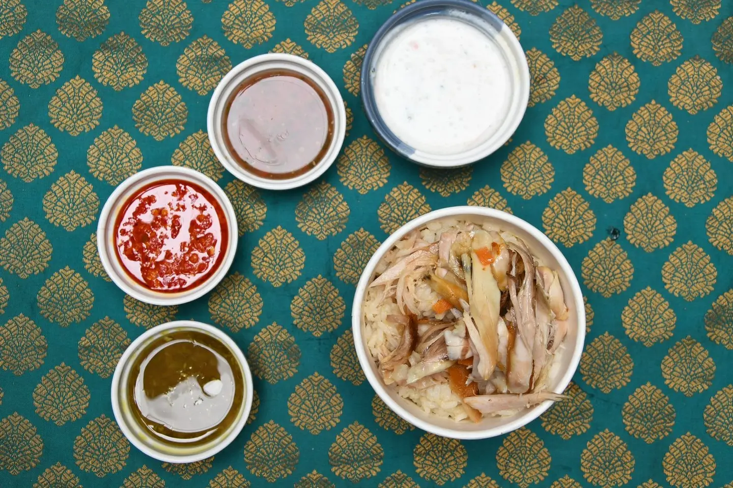 A Cup Of Taifi Saleek With Chicken
