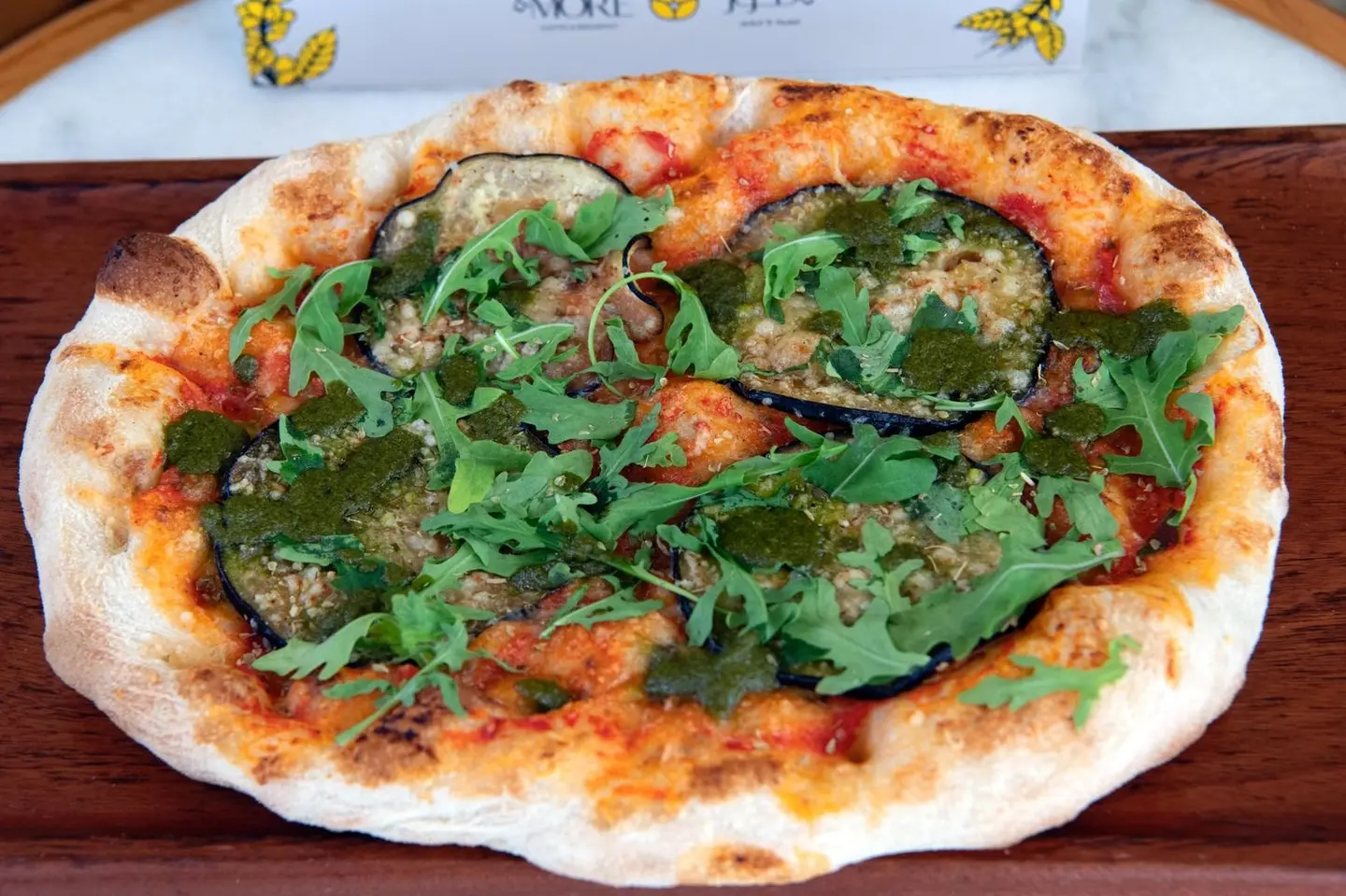 Pesto Sketchata With Eggplant