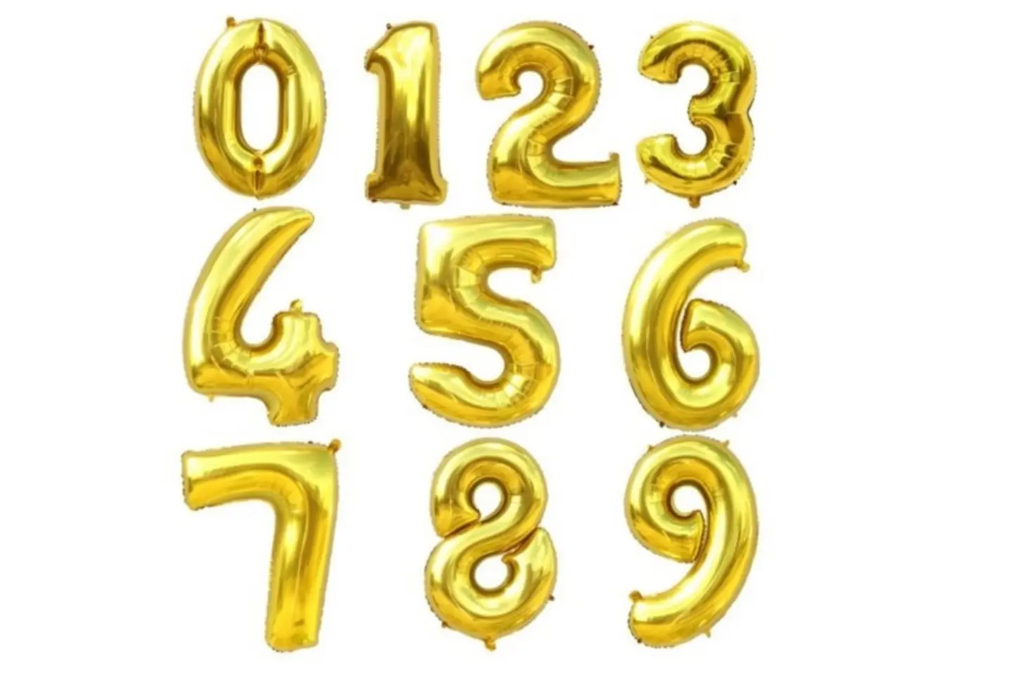 بالونات بأرقام ذهبية