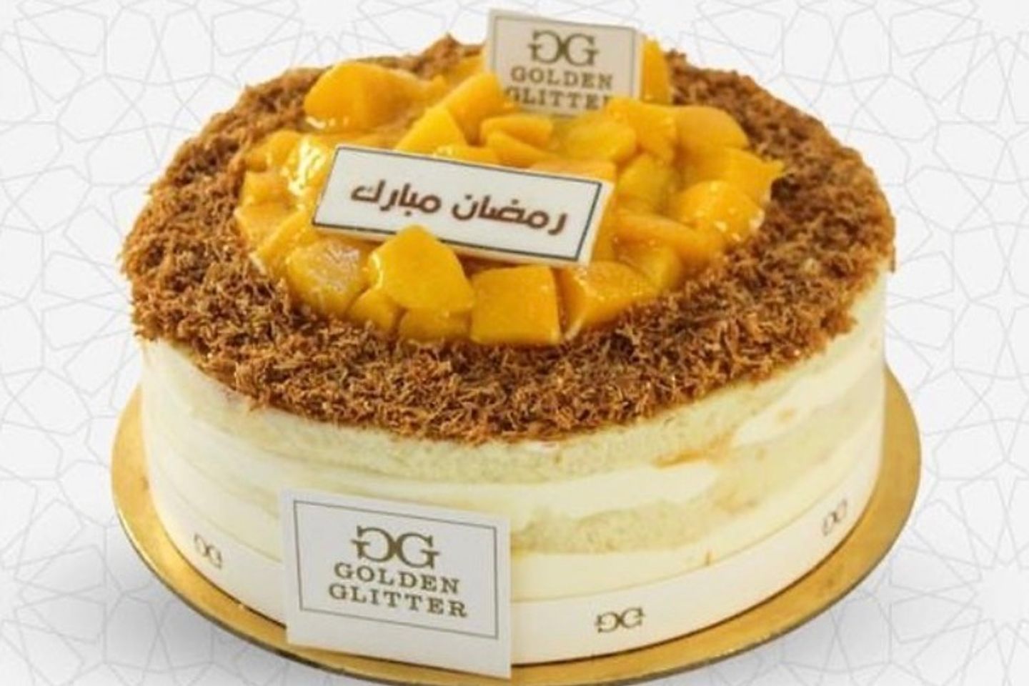 كيكة مانجو بالكنافة حجم وسط