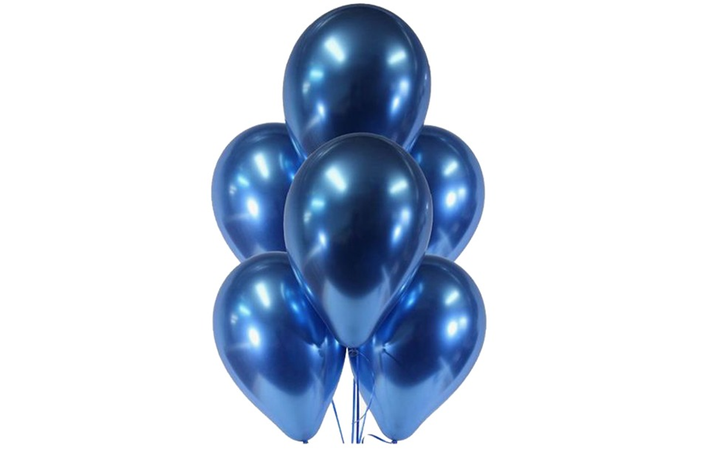 Blue Chrome Balloon Bouquet