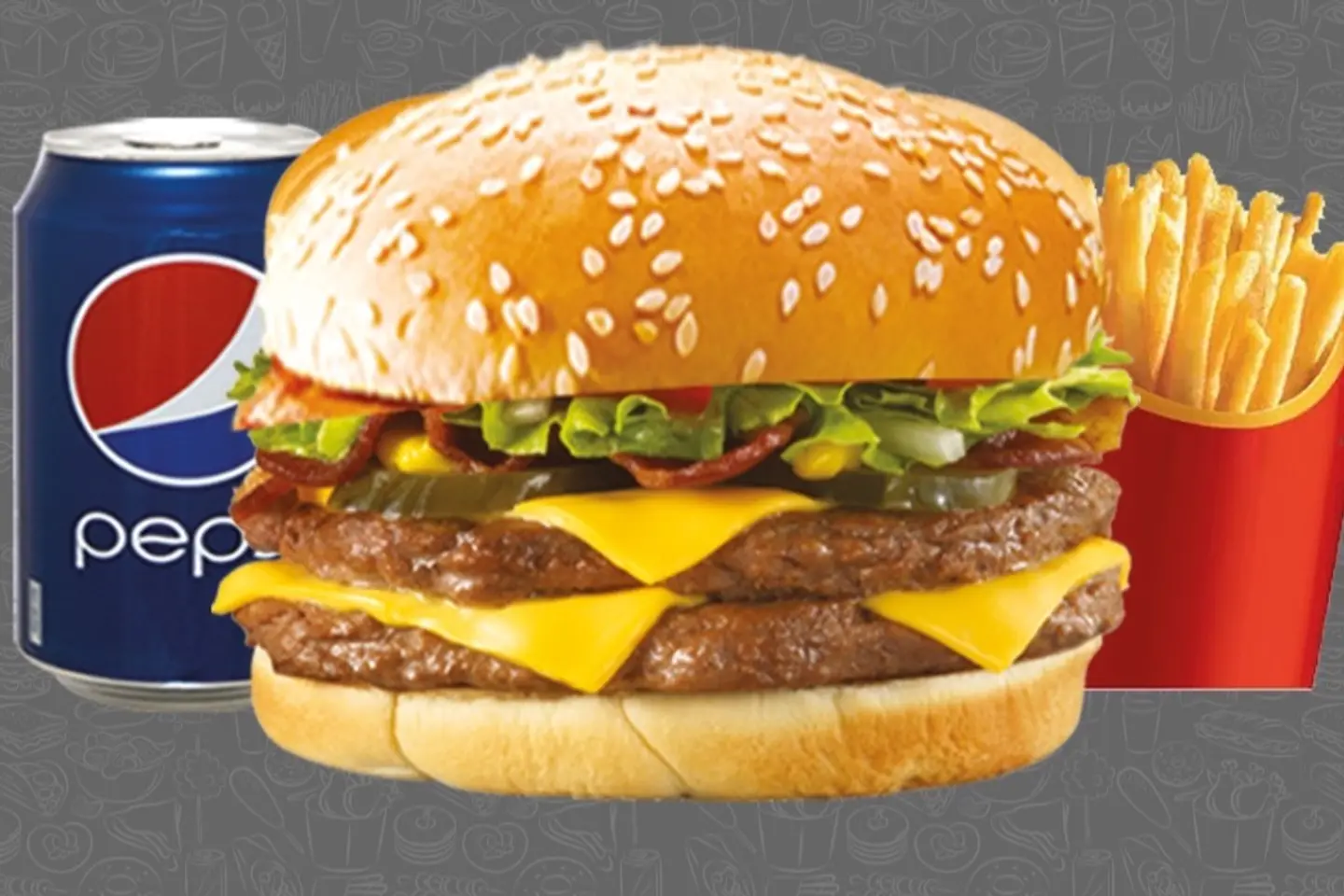 Meal Double Grilled Beef Burger