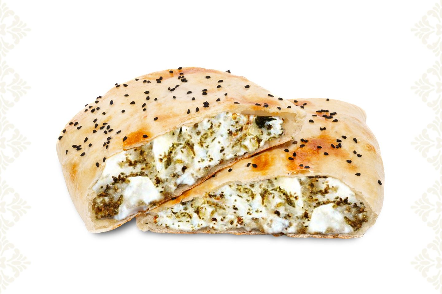 فطيرة لبنة بالزعتر