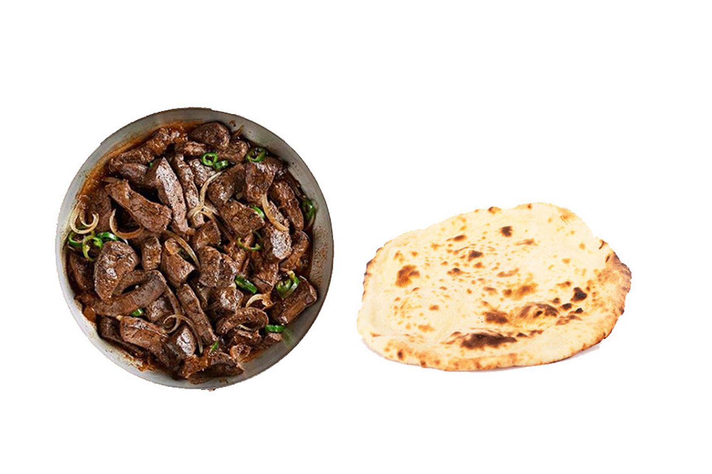 صحن كبده غنم مع خبزه