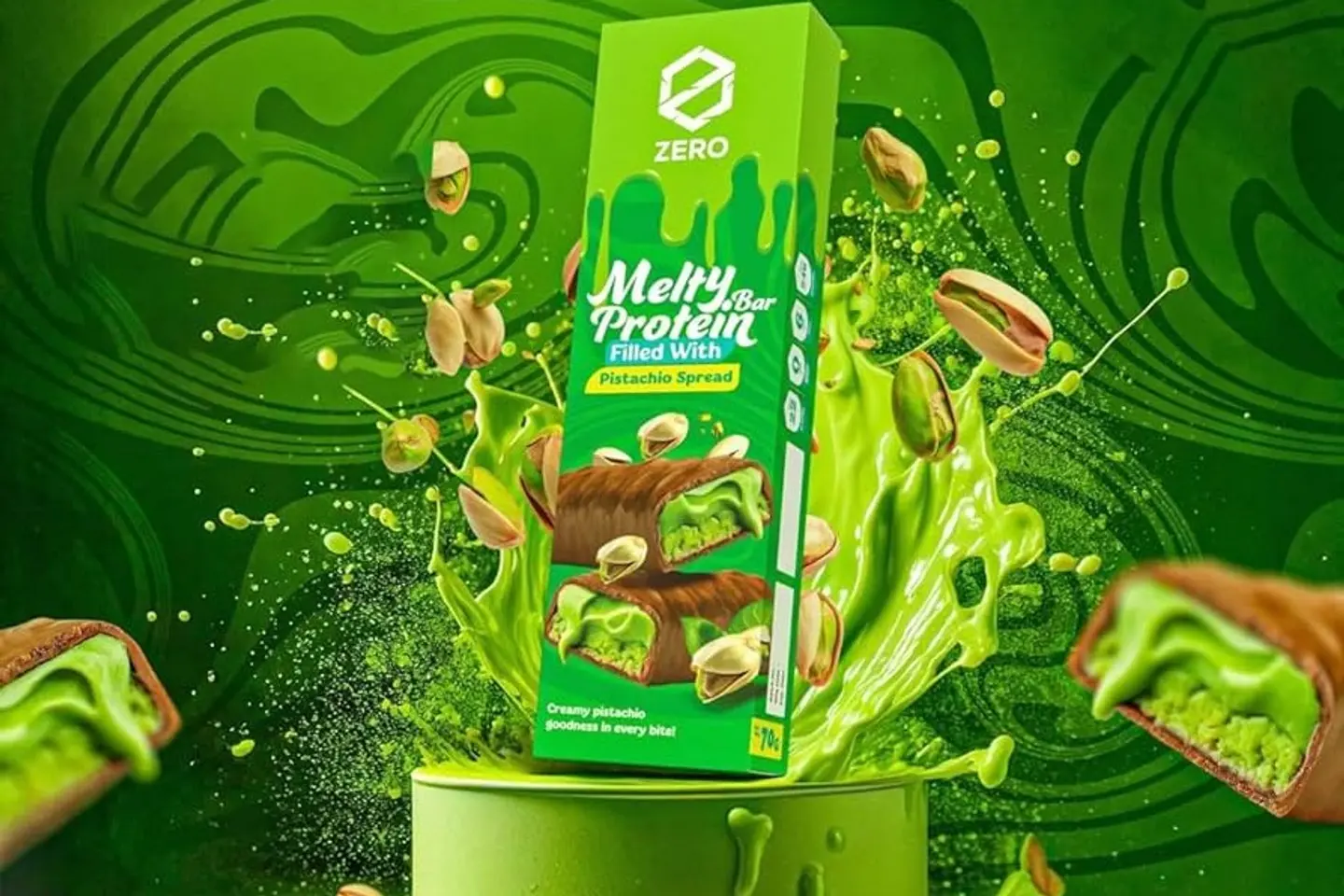 زيرو ميلتي بروتين بار بالفستق