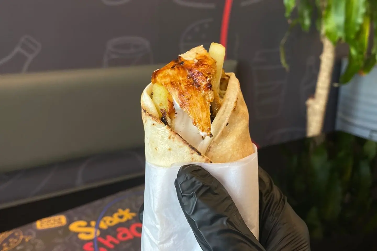 شاورما صغير - خبز مفرود