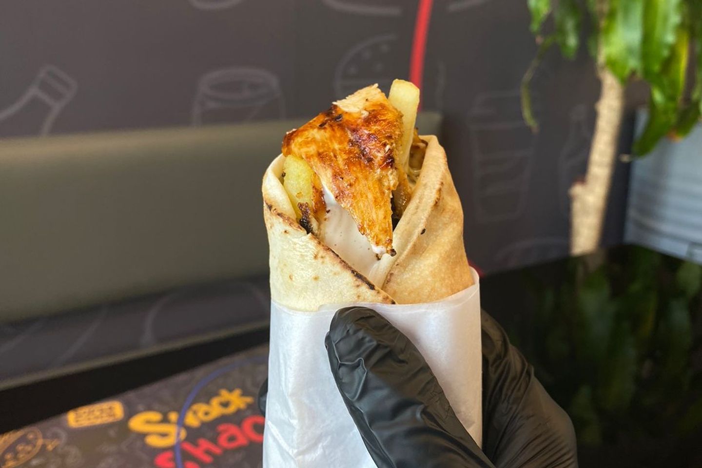 شاورما صغير - خبز مفرود