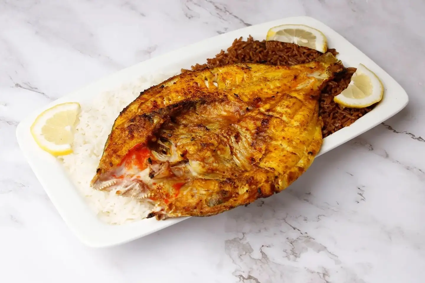 سمك شعور مشوي سادة