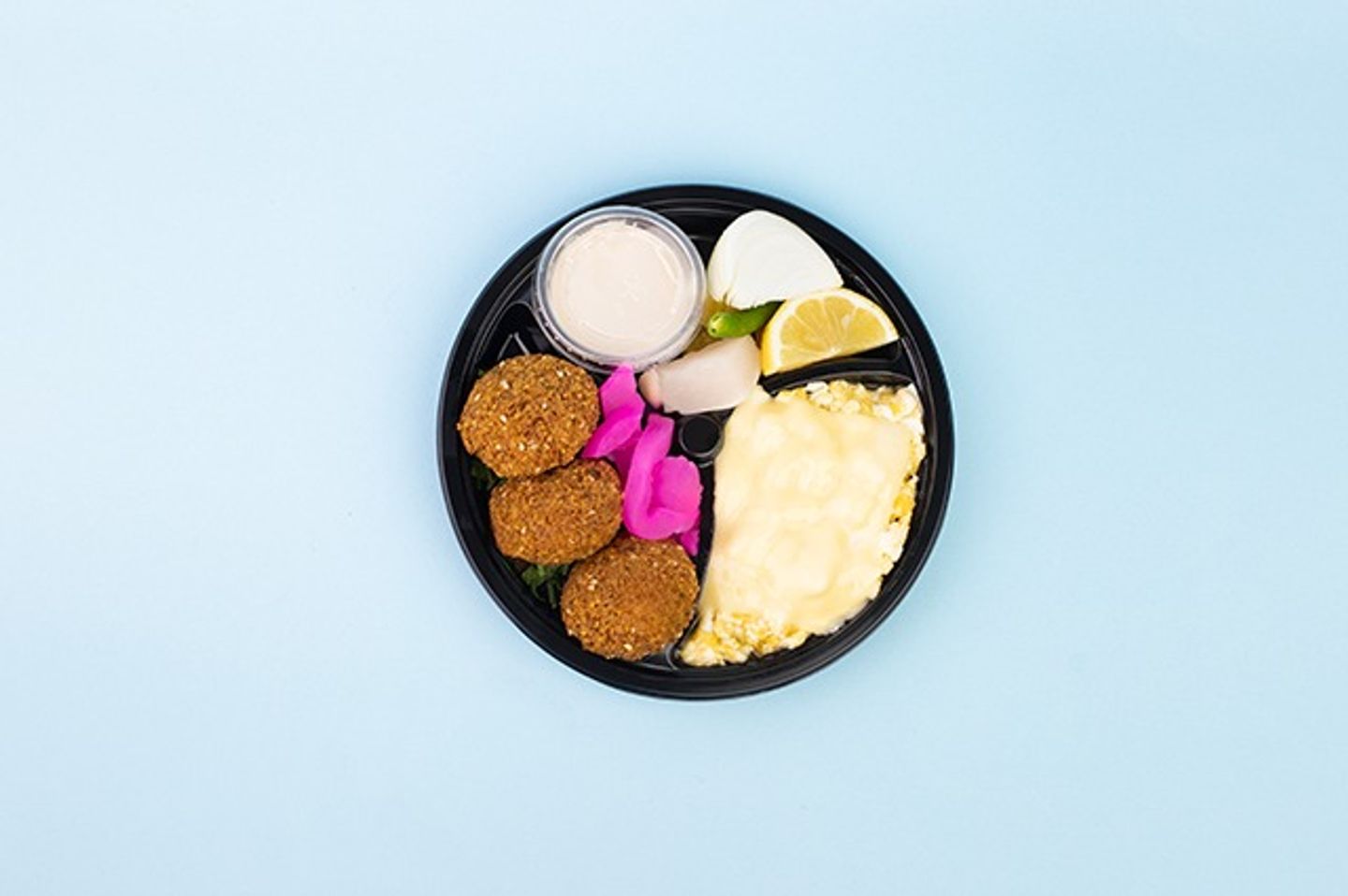 Falafel Eggs W/Cheese   Dish