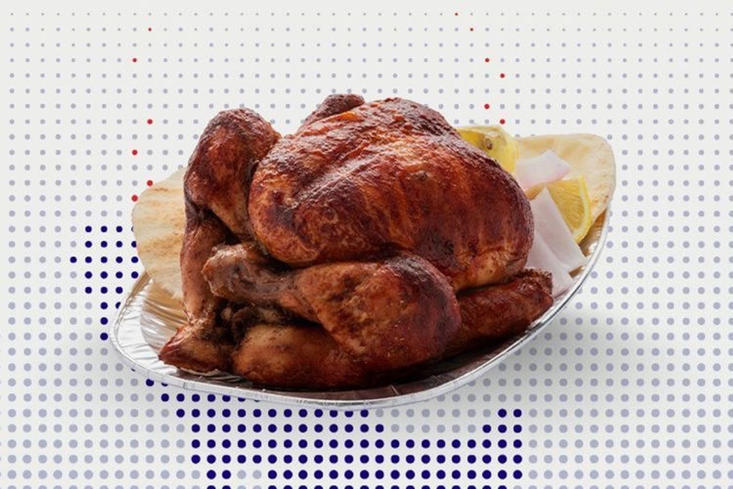 دجاجة مشوية كاملة بدون أرز