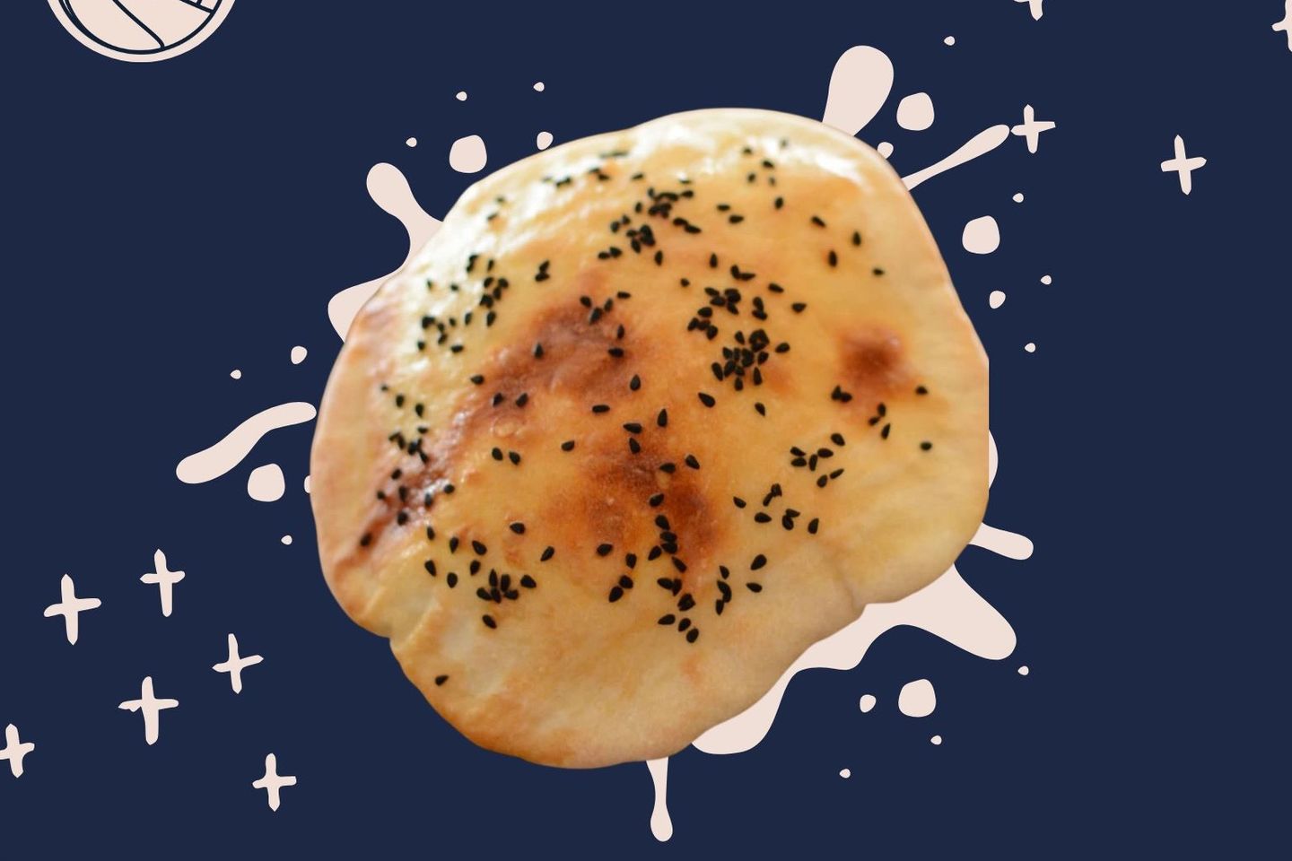 مدور حلومي مع جبن وزعتر