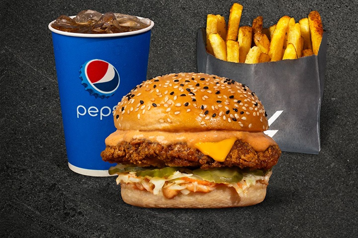 Crispy Chicken Burger Meal