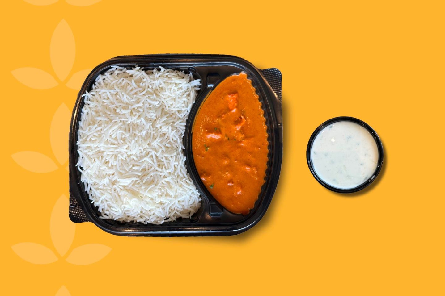 Steamed Rice Chicken Tikka Masala