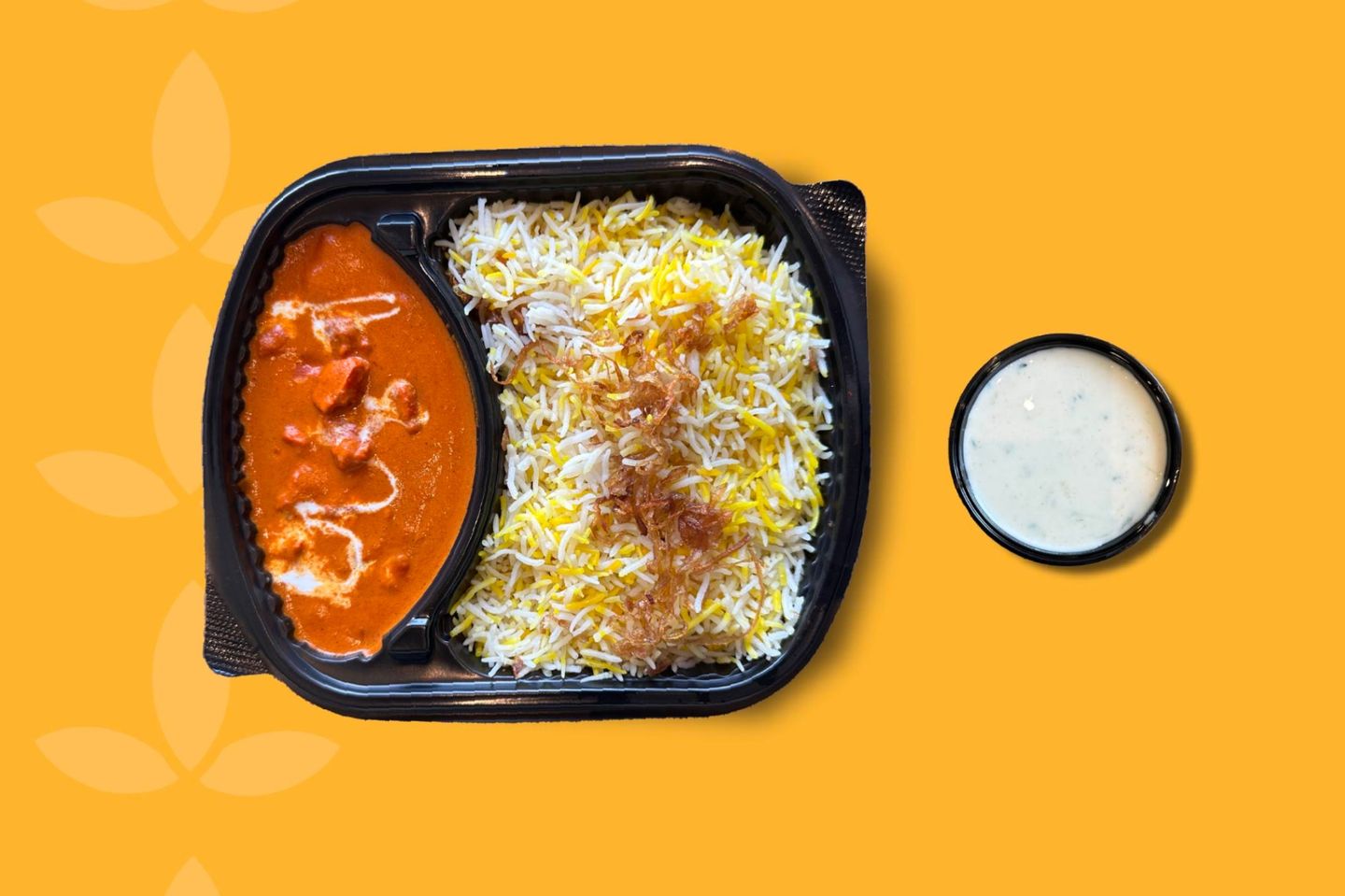 Biryani Rice With Butter Chicken