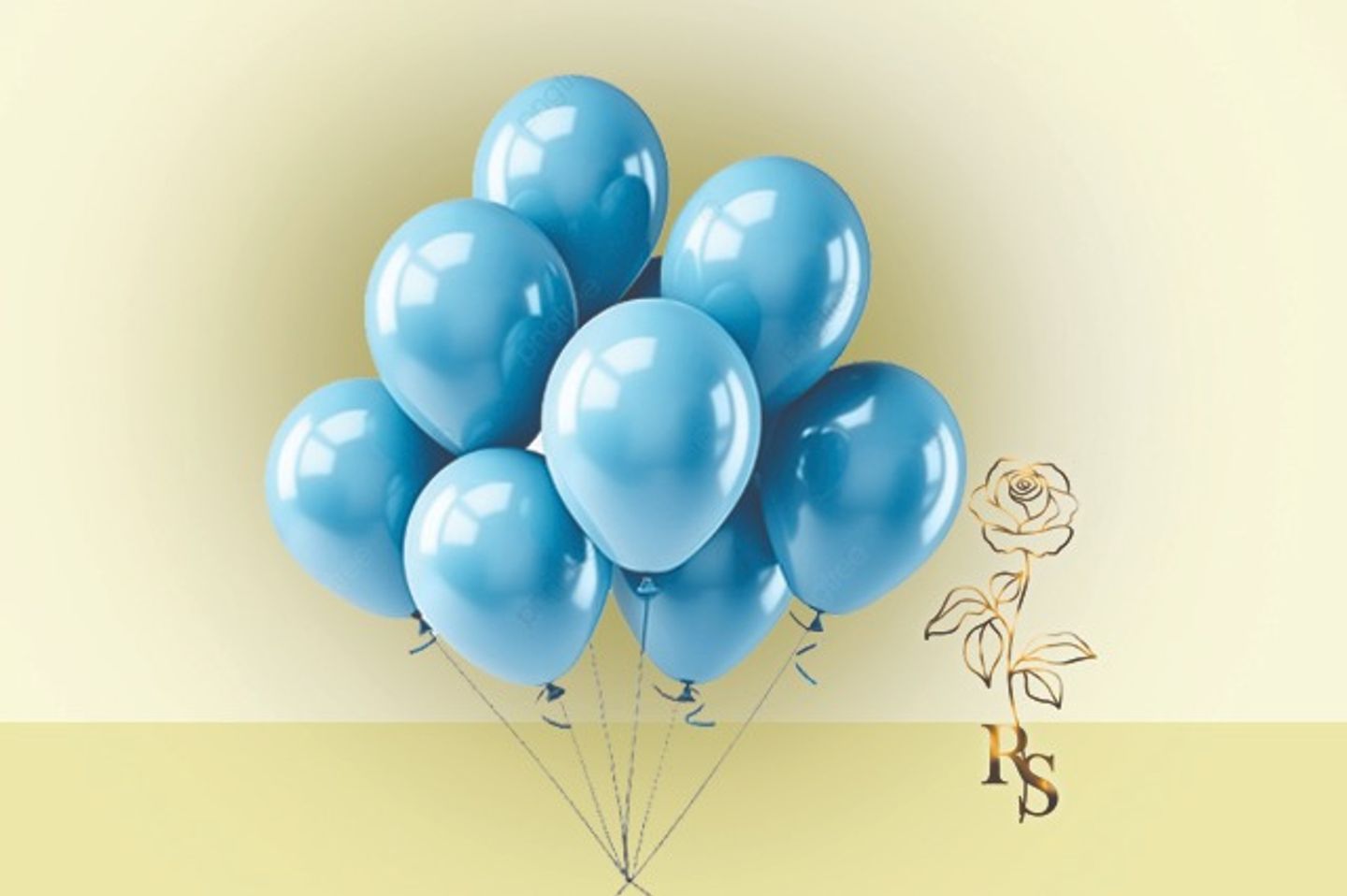 H046 Regular Blue Helium Balloon