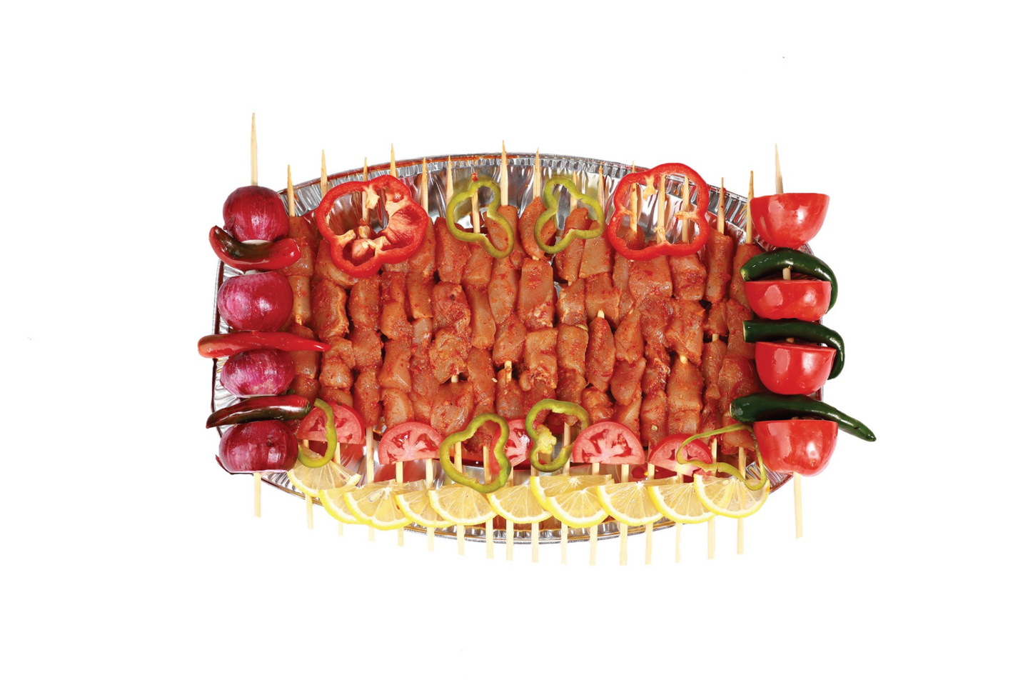 Shish Tawook On Skewer For Outdoor Grilling 4 Skewers