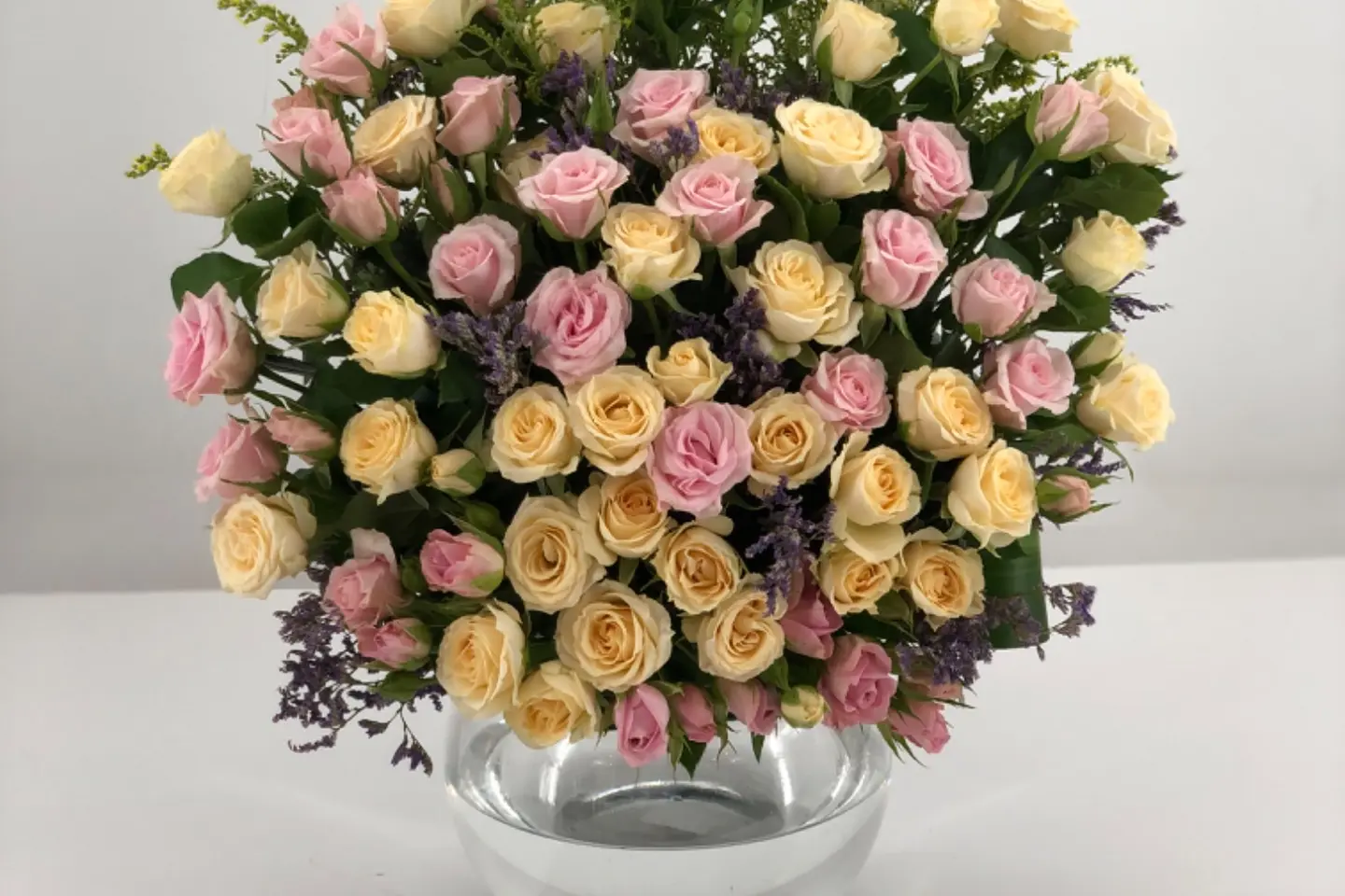Vase With Natural Roses