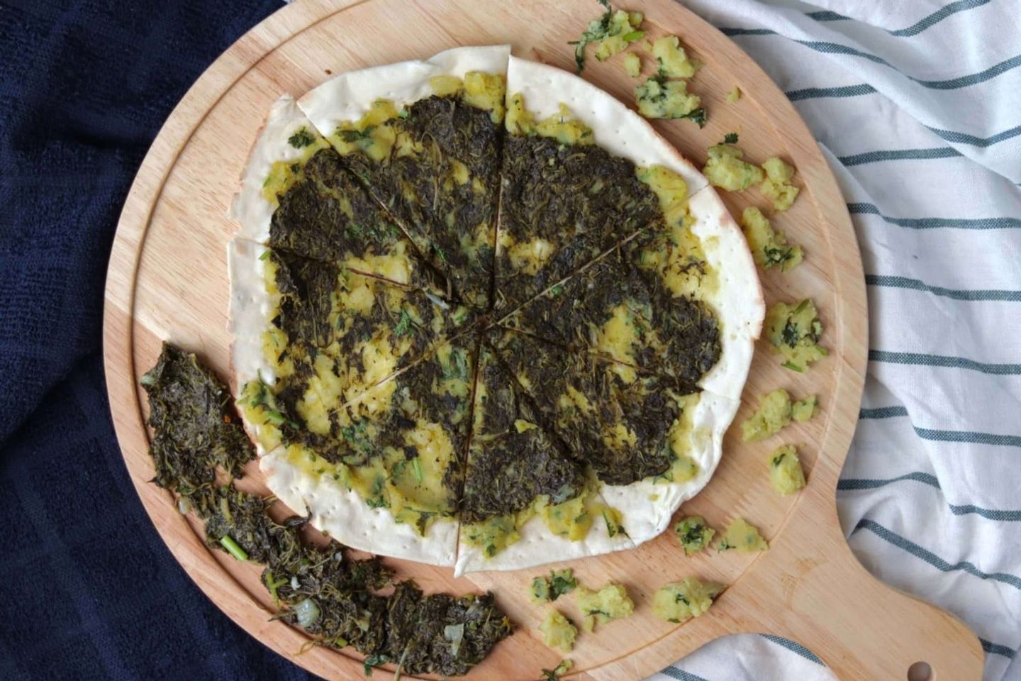 بطاطس بالسبانخ