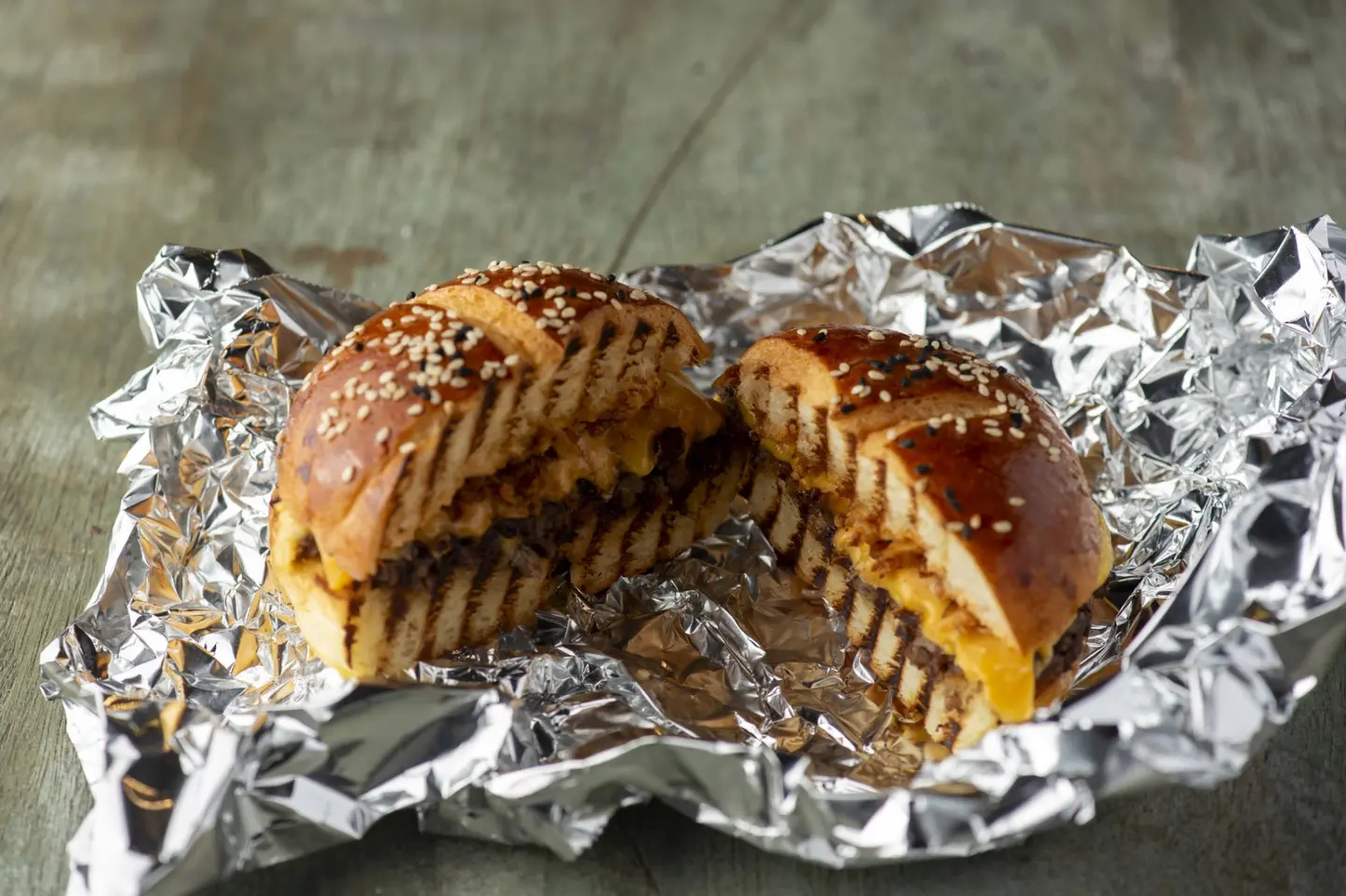 Pretzel Buns Burger Meal