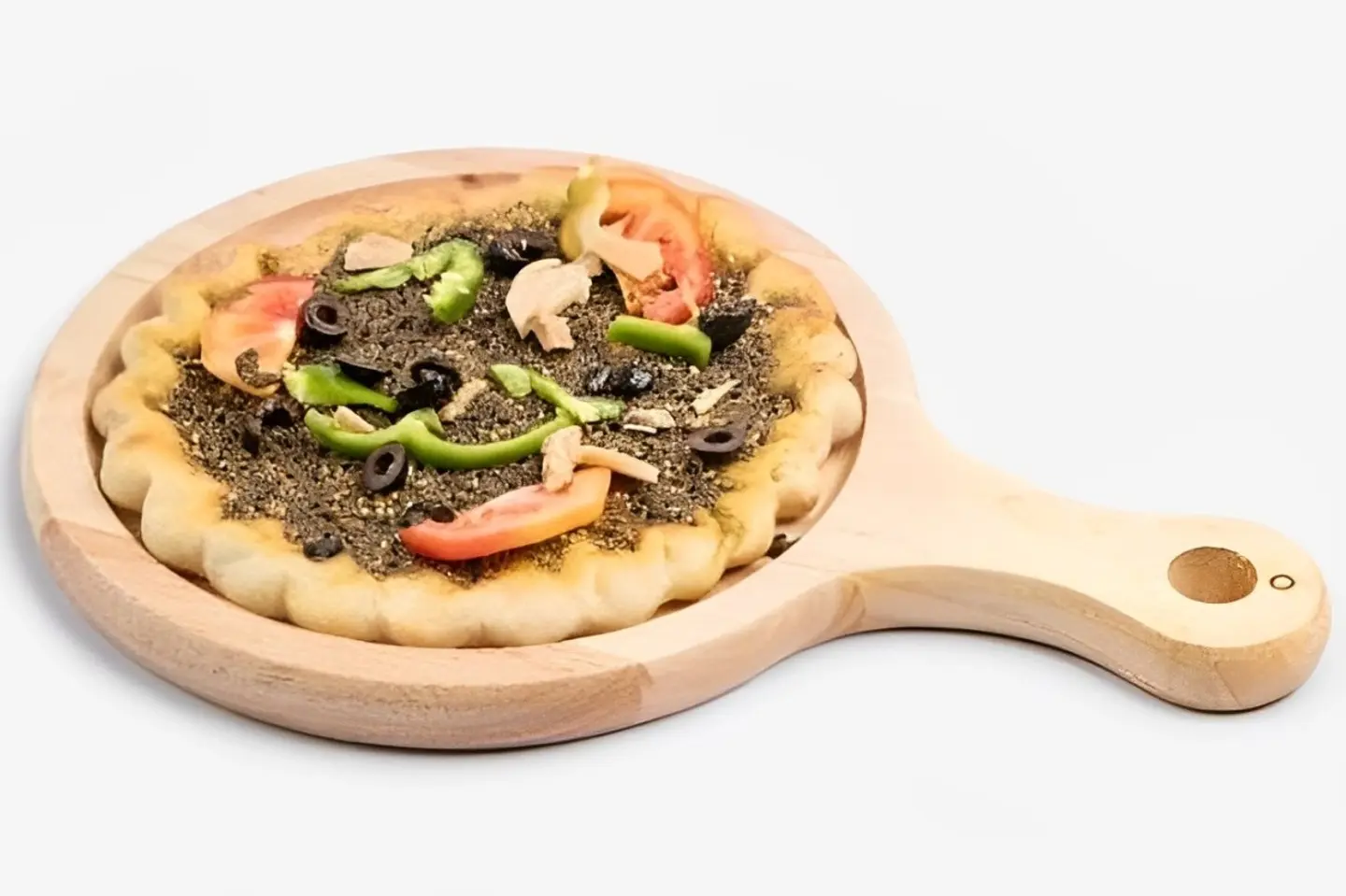 منقوشة زعتر بالخضار